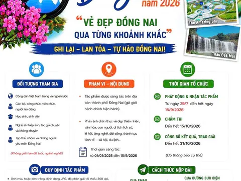Đồng Nai phát động Cuộc thi ảnh đẹp năm 2026 
